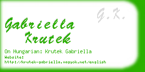 gabriella krutek business card